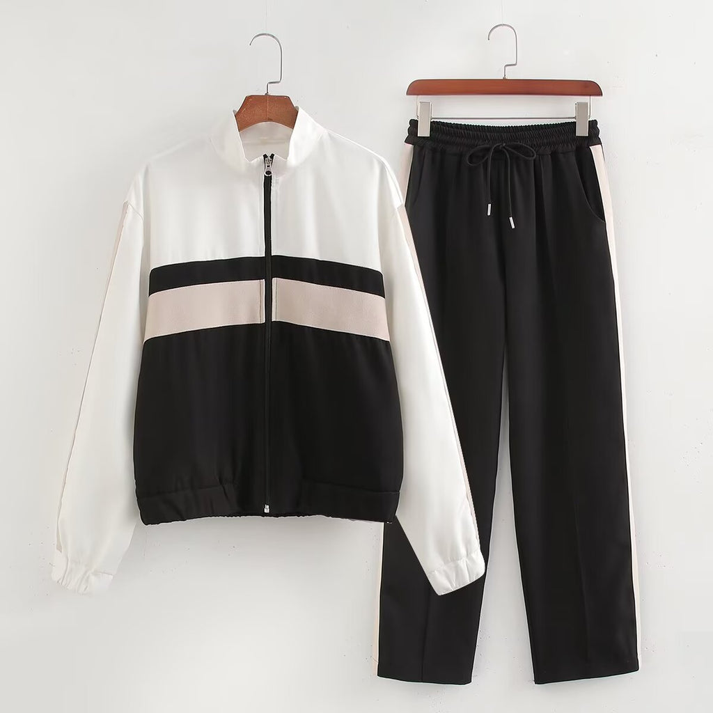 Fall Clothing Striped Pantsets High Rise