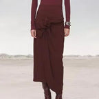 Minority Laminated Midi Skirt