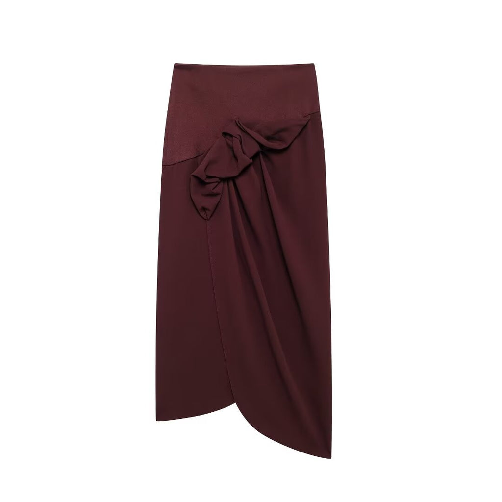 Minority Laminated Midi Skirt