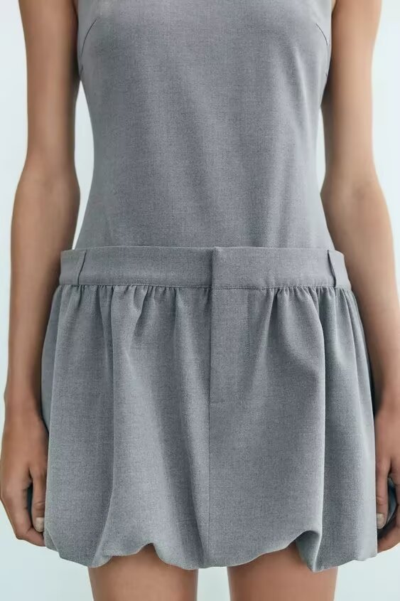 Women's Wide Swing Crew Neck Sleeveless Short Version Dress