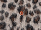 Women's Fall Stylish Simple Leopard Print Button Decoration Sweater