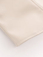 Women's Fall Women Clothing Stylish Simple Faux Leather Slim Shirt
