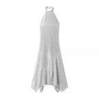 Women's Halter Neck Sequin Evening Dress