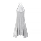 Women's Halter Neck Sequin Evening Dress