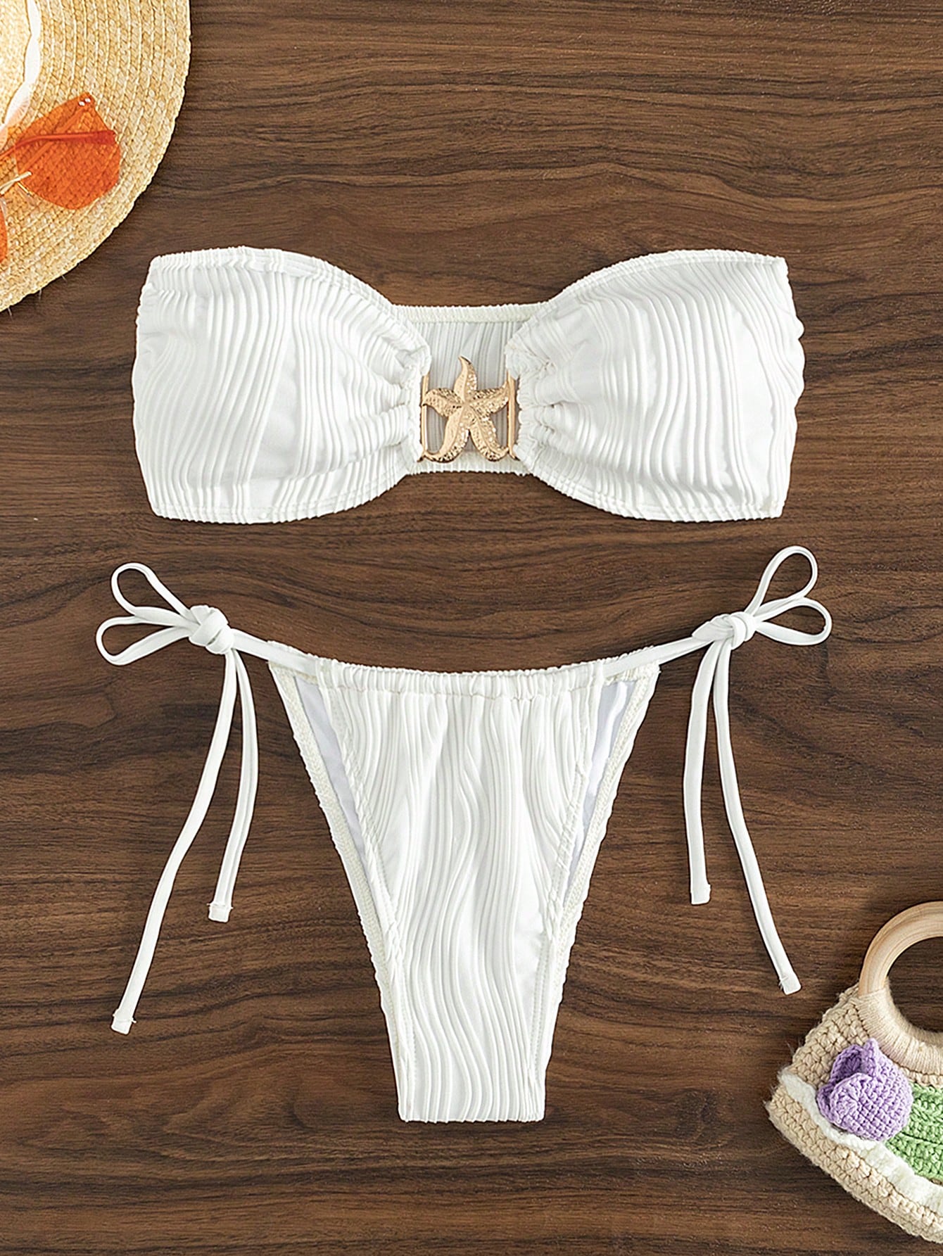 Solid Color Bikini Swimwear
