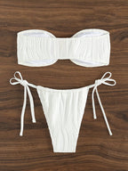 Solid Color Bikini Swimwear