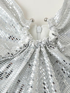 Sequined Long Hollow Cutout Decorative Suspender