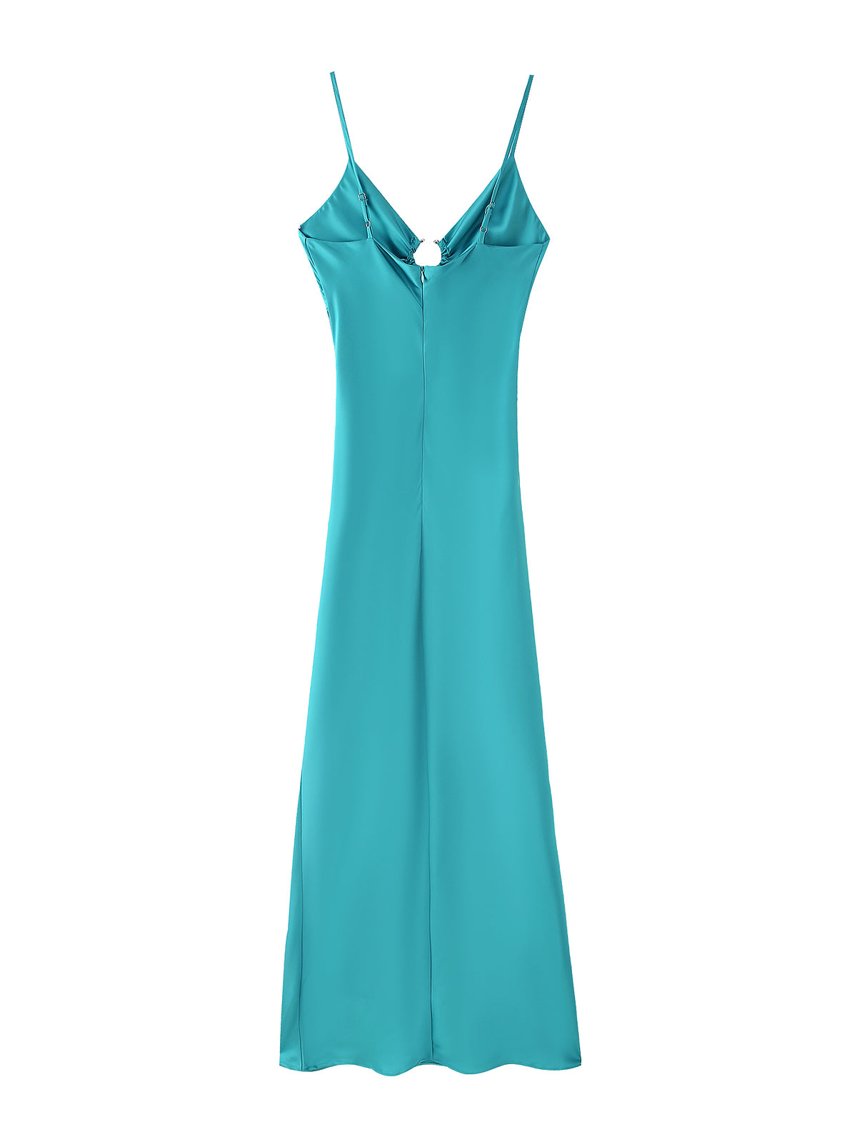 Women's Clothing Long Hollow Out Cutout Decorative Satin Sling Dress