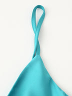 Women's Clothing Long Hollow Out Cutout Decorative Satin Sling Dress