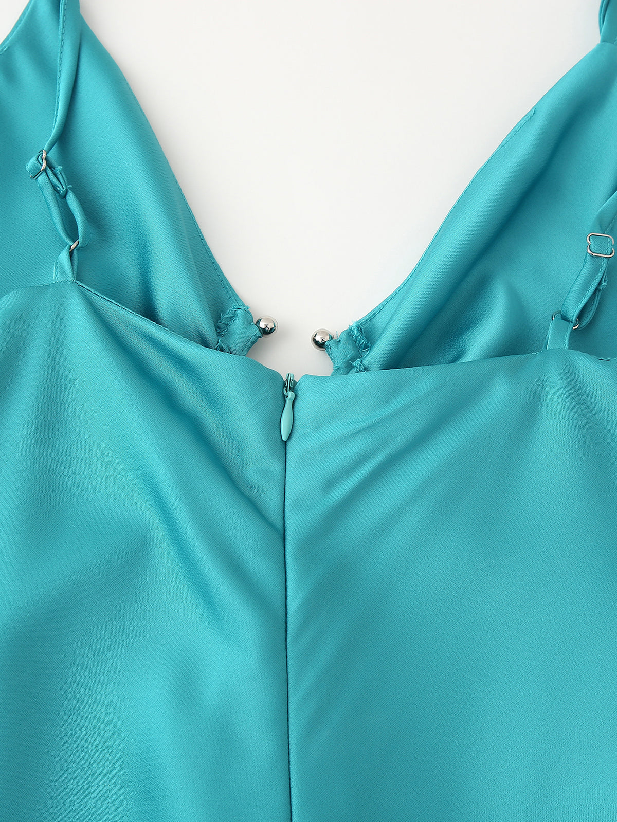 Women's Clothing Long Hollow Out Cutout Decorative Satin Sling Dress