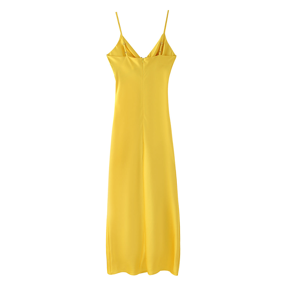 Women's Clothing Long Hollow Out Cutout Decorative Satin Sling Dress
