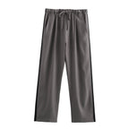 Spring And Autumn Casual Matching Color Pants Two-Piece Set
