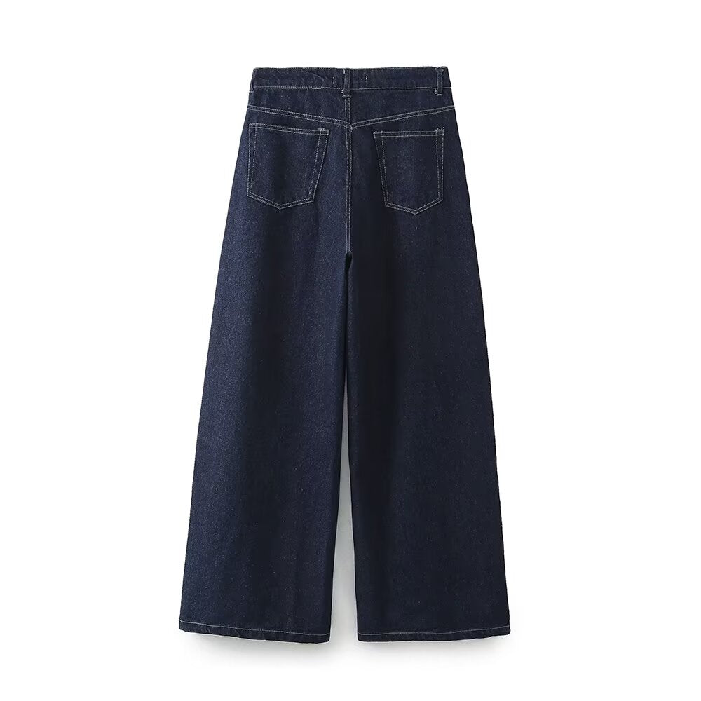 Autumn Clothing Laminated Decoration Denim Shirt Two-Piece Pants Sets