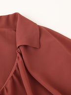 Women's Fall Women Clothing Stylish Simple Ruffled Chiffon Long Sleeve Top