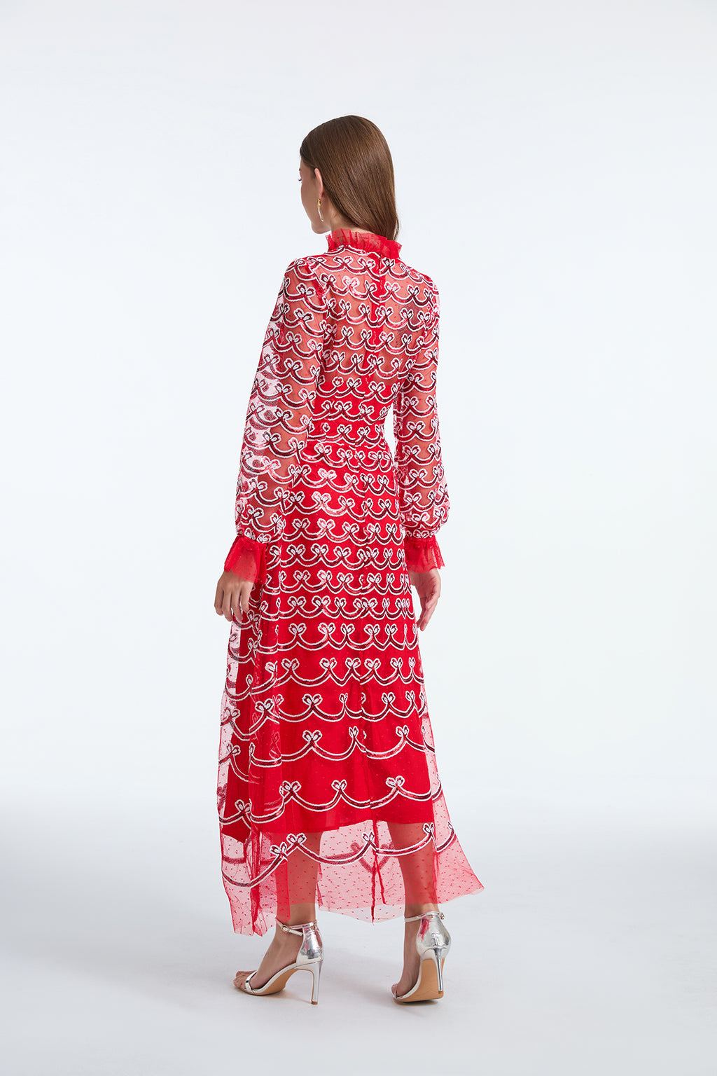 Women's 's Long-Sleeve Sequin A-Line Dress