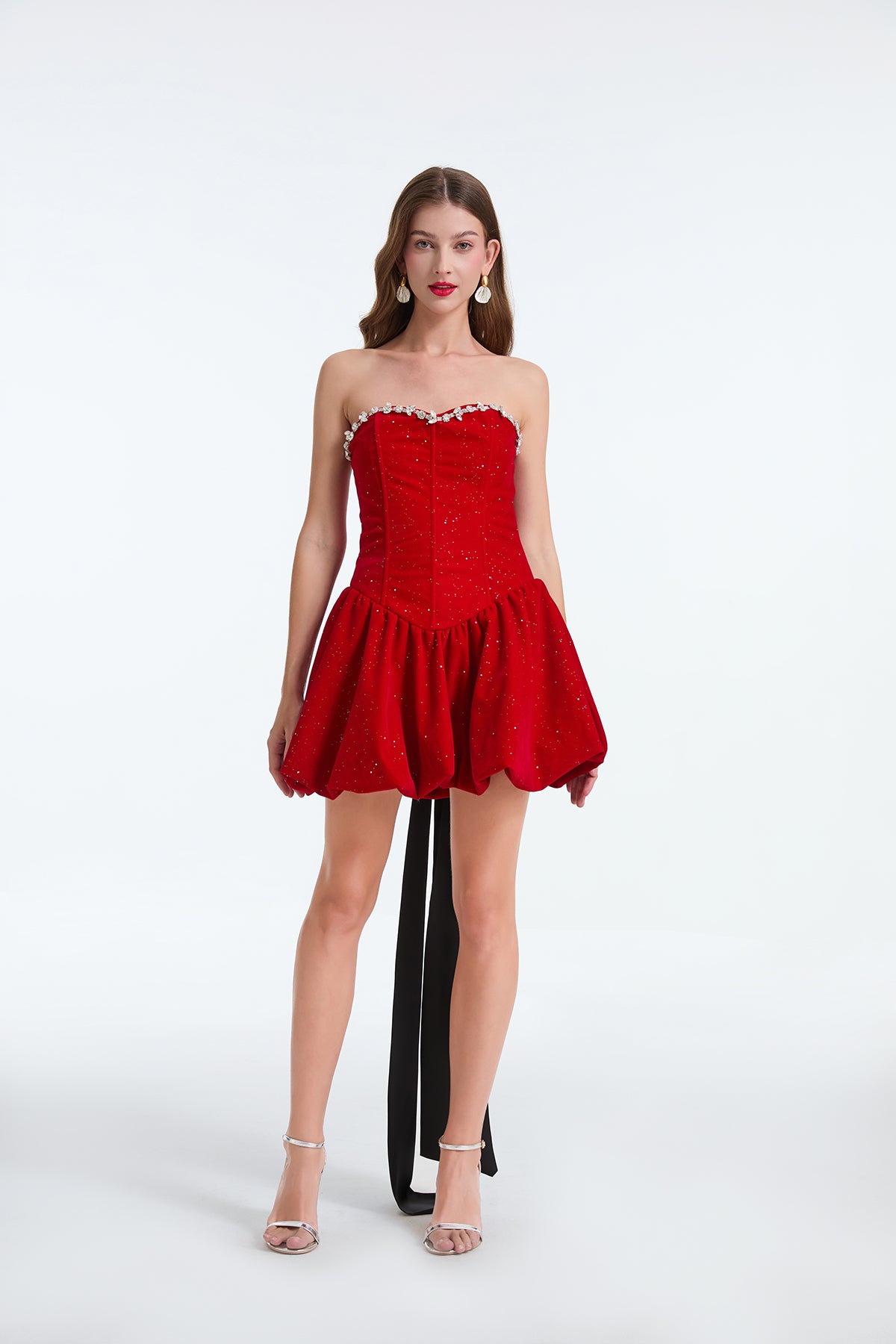 Women's 's Sleeveless Bow Formal Dress