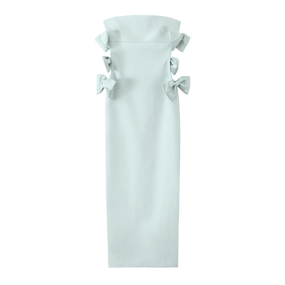 Bow-detail sleeveless slim-fit midi dress