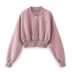 Embroidered Wash-Effect Sweatshirt Set Clothing