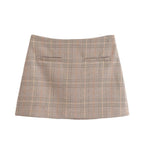 Women's Winter Long Sleeve Collared Blazer and Skirt Two-Piece Set