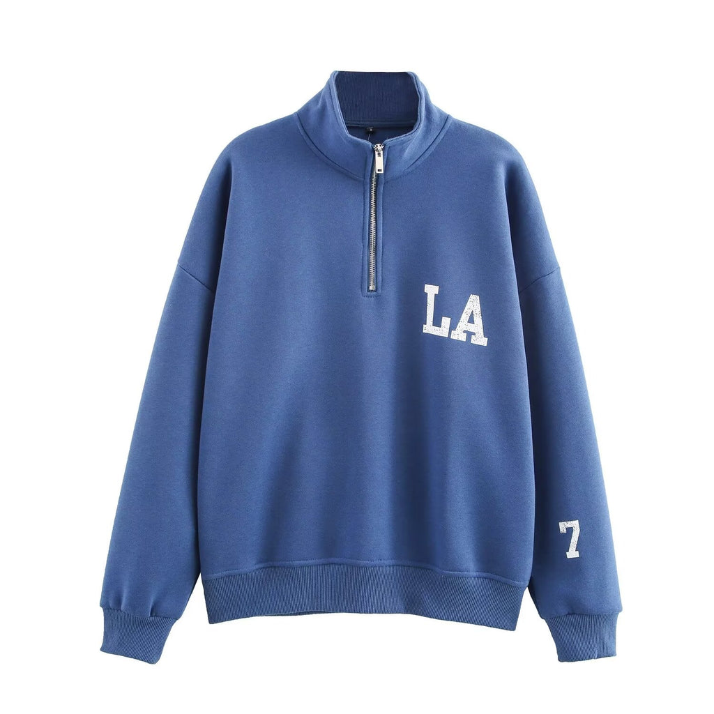 Autumn Washing Effect Preppy Sweatshirt Pants Sets