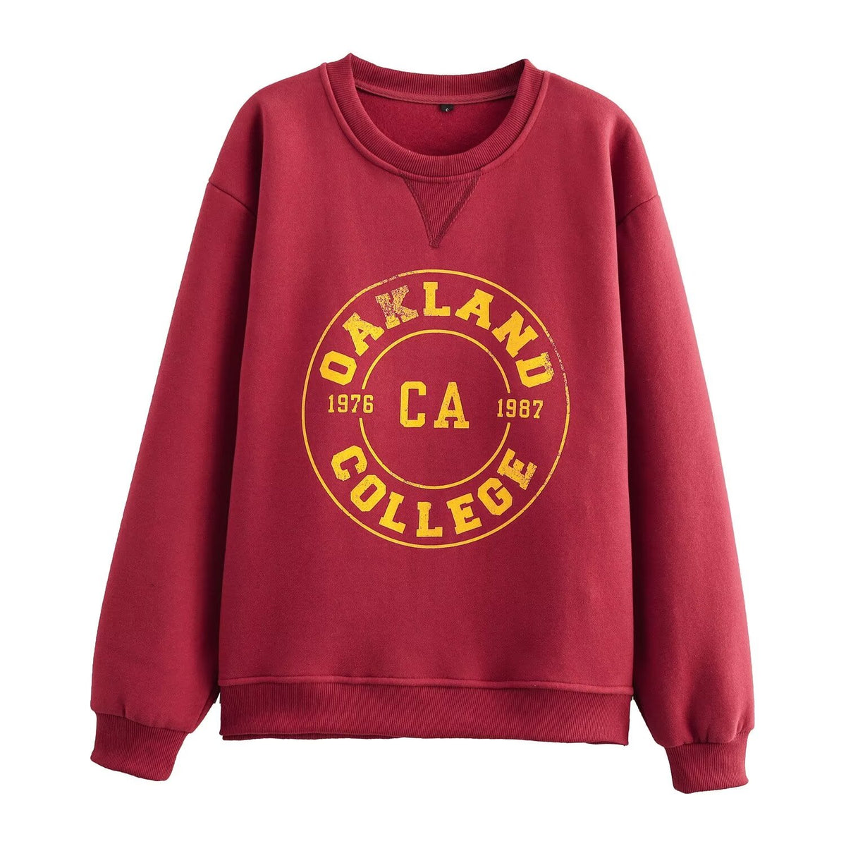 Autumn Washing Effect Preppy Sweatshirt Pants Set