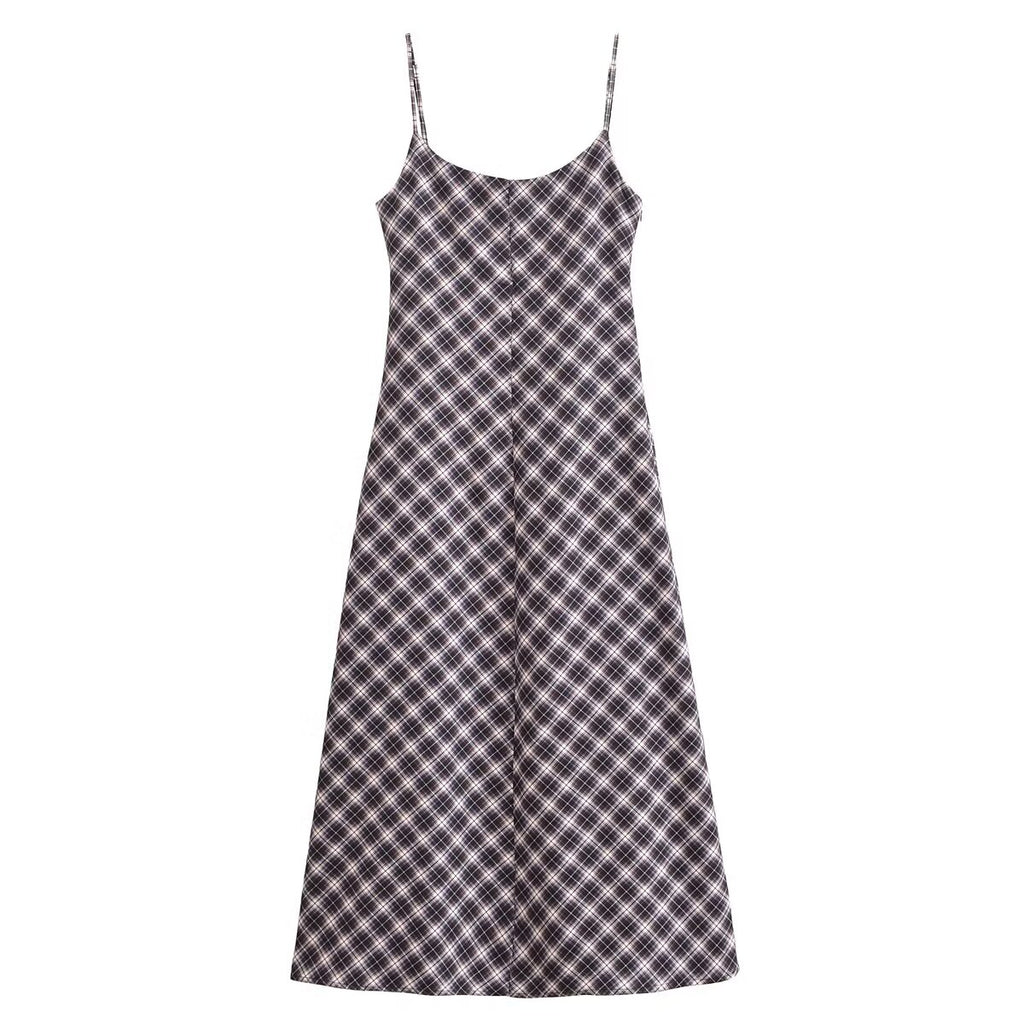 Fashionable Simple Cotton Sling Length Dress