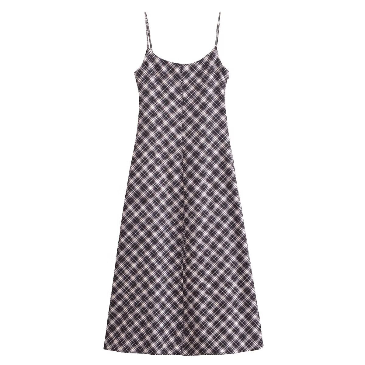 Fashionable Simple Cotton Sling Length Dress