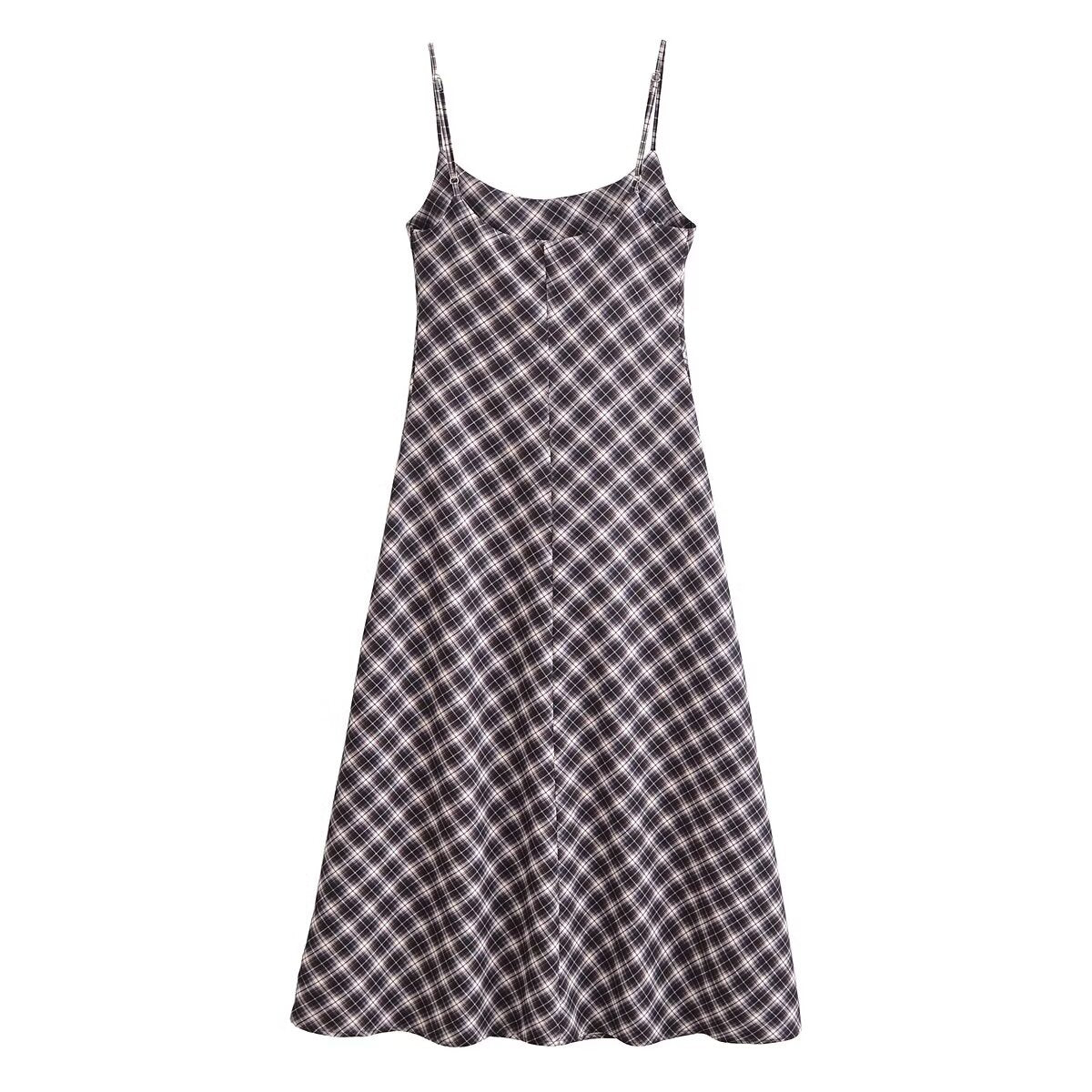 Fashionable Simple Cotton Sling Length Dress