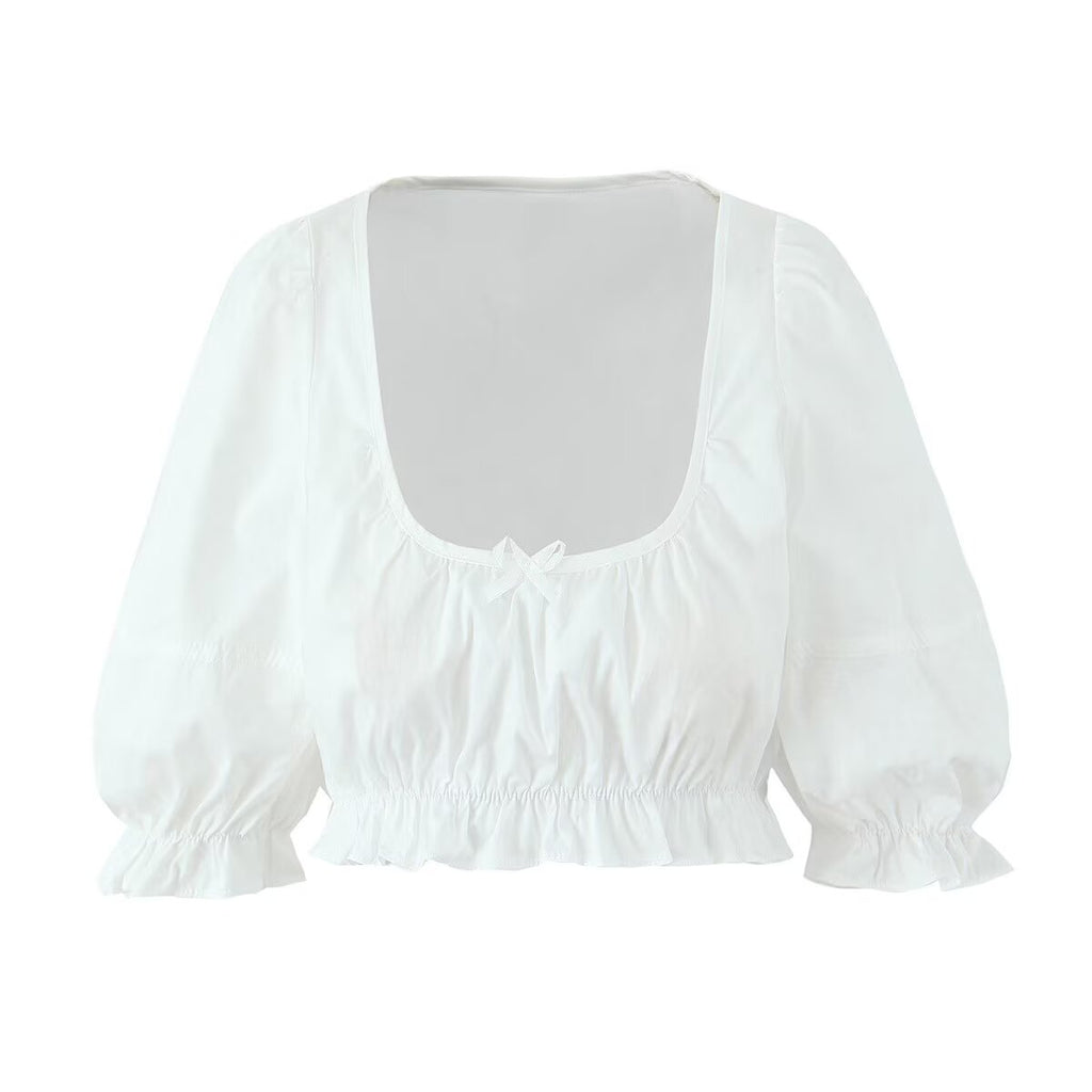 Women's Lace Cropped A-Line Two-Piece Skirt Set