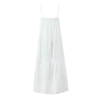 Women's Embroidered Backless Maxi Dress