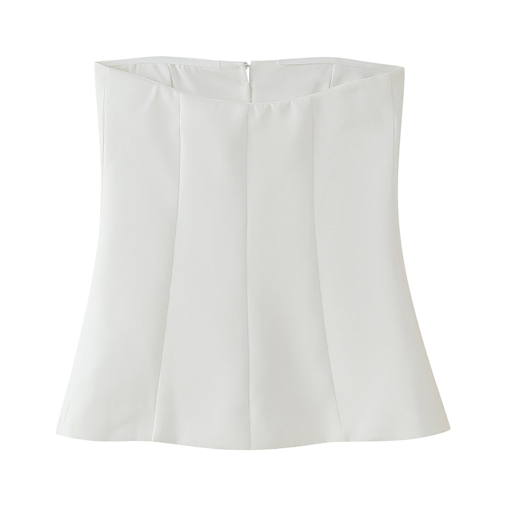 Women Clothing Classic Breasted Tube Top Vest