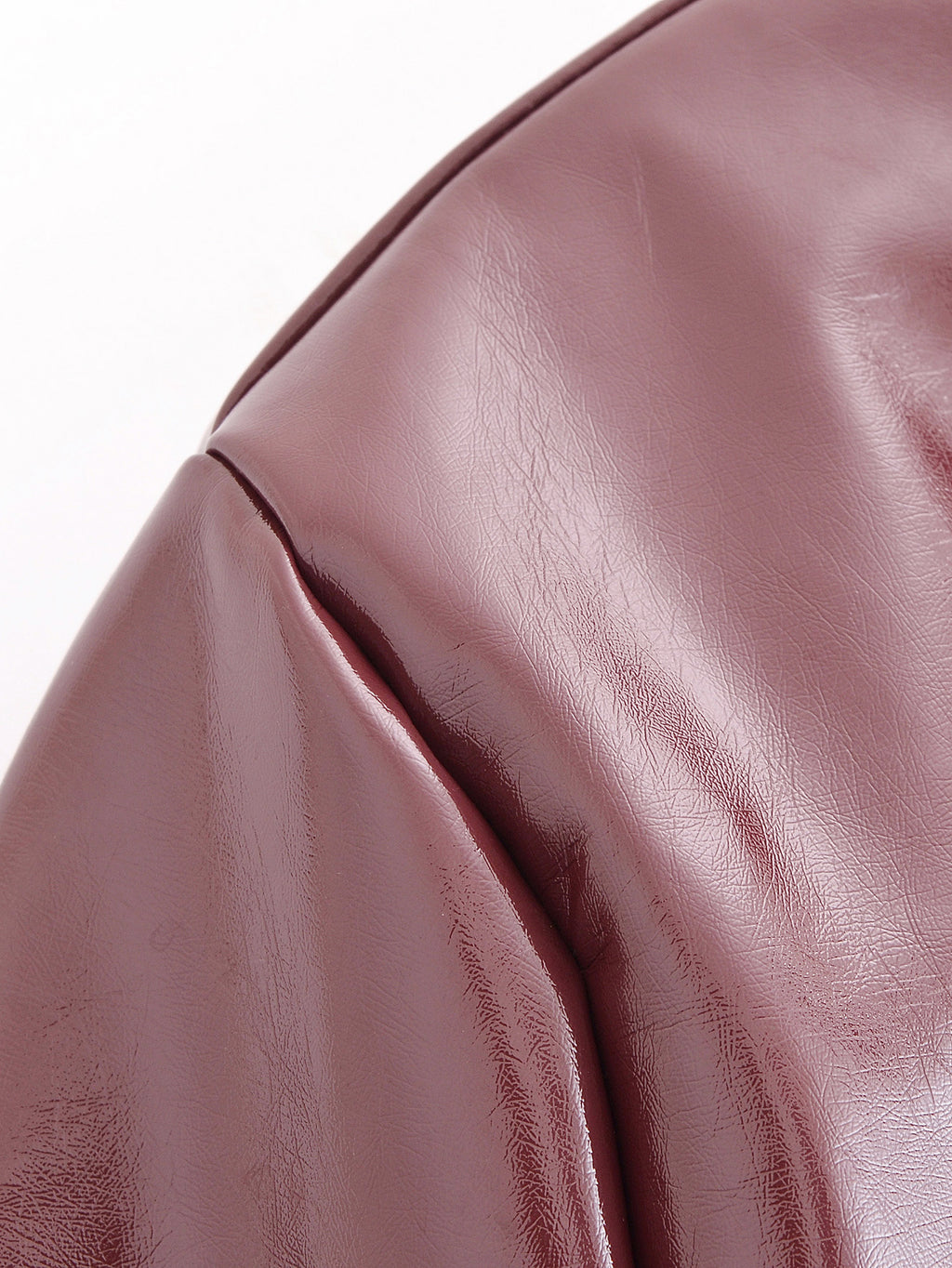 Women's Faux-Leather Cropped Jacket & Skirt Two-Piece Set