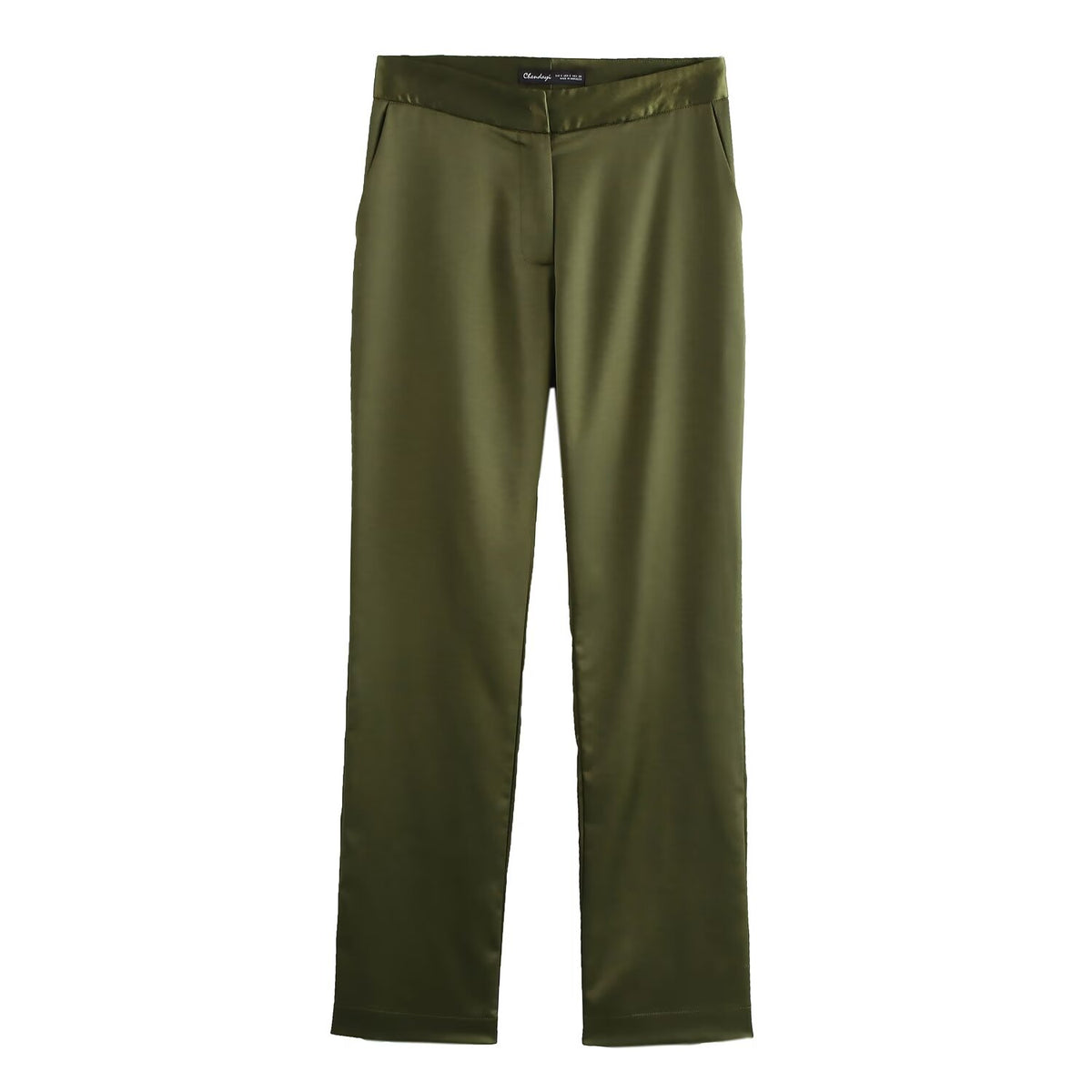 Double Breasted Silk Satin Texture Blazer Pant Two-Piece Set