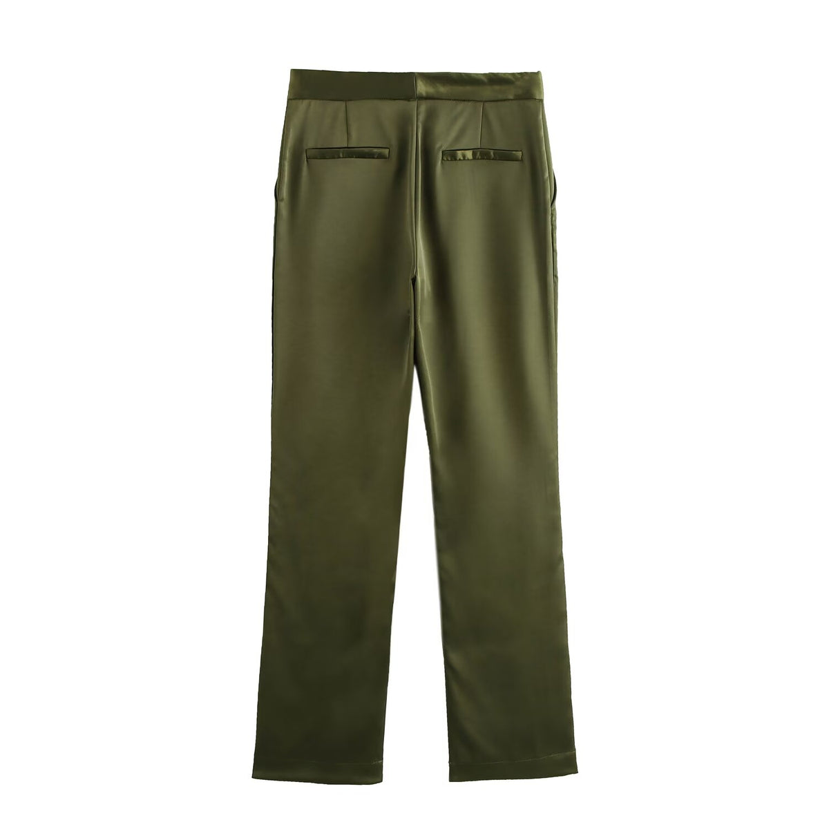 Double Breasted Silk Satin Texture Blazer Pant Two-Piece Set
