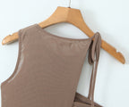 's Mesh Ribbon Sleeveless Vest Top
