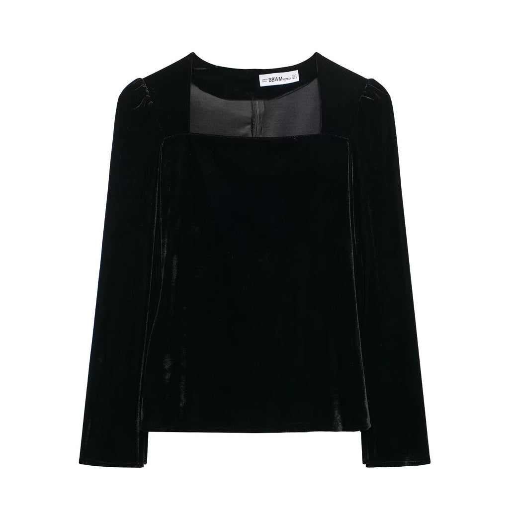 Women's Autumn Winter Lantern Sleeve Top and Skirt Two-Piece Set