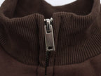 Autumn Winter Printed Stand Collar Zipper Sweatshirt Trousers Pant Two-Piece Set