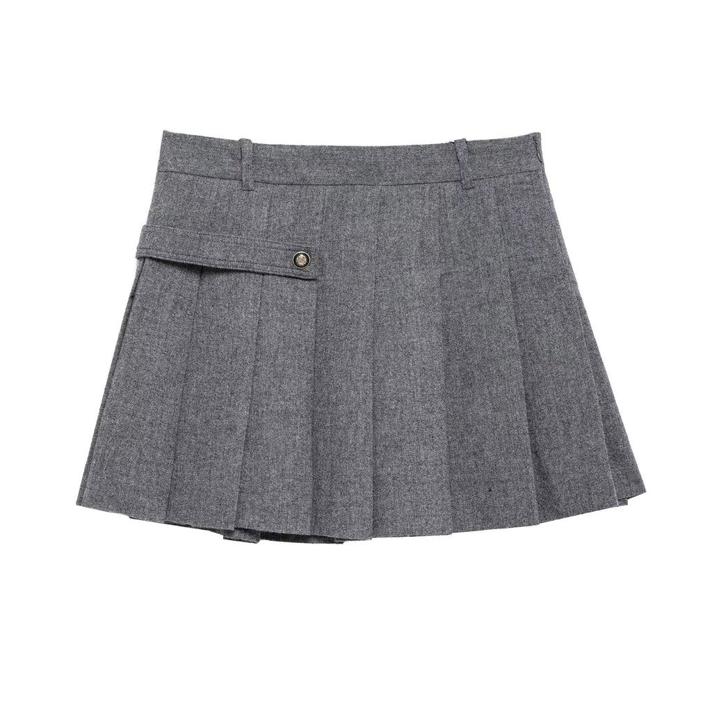 Women's Pleated Skirt Suit Two-Piece Set