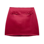 Women's Satin Bow-Detail Two-Piece Set