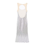 Women's Sequin Tulle Cami Evening Maxi Dress