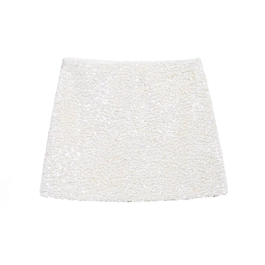 Winter Simple Beads Decoration A Line Short Skirt
