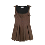 Classic Bowknot Decoration Plaid Dress