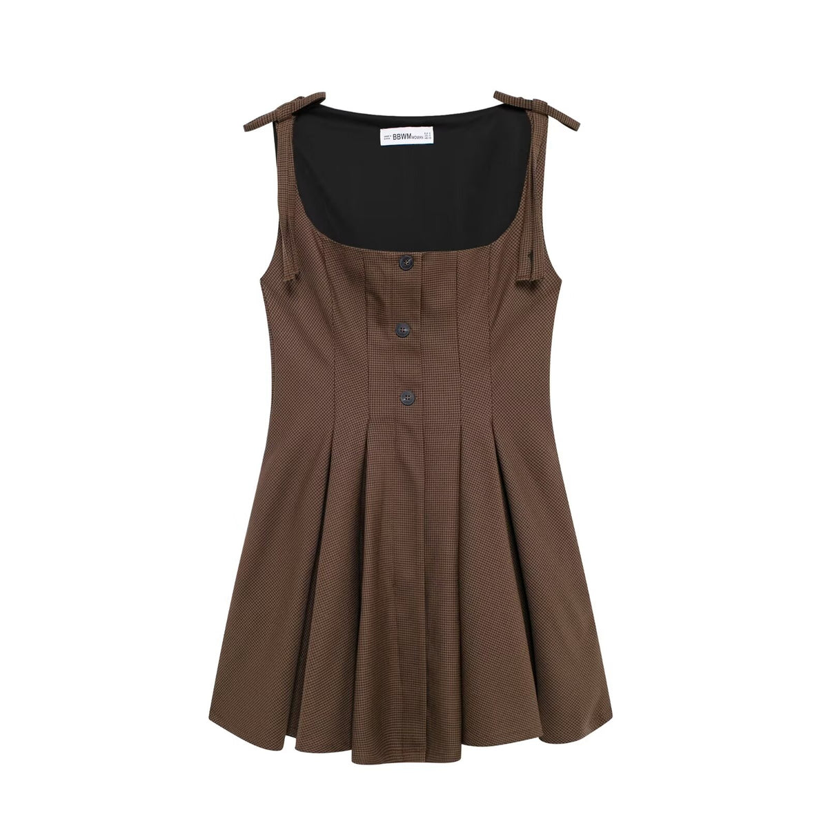 Classic Bowknot Decoration Plaid Dress