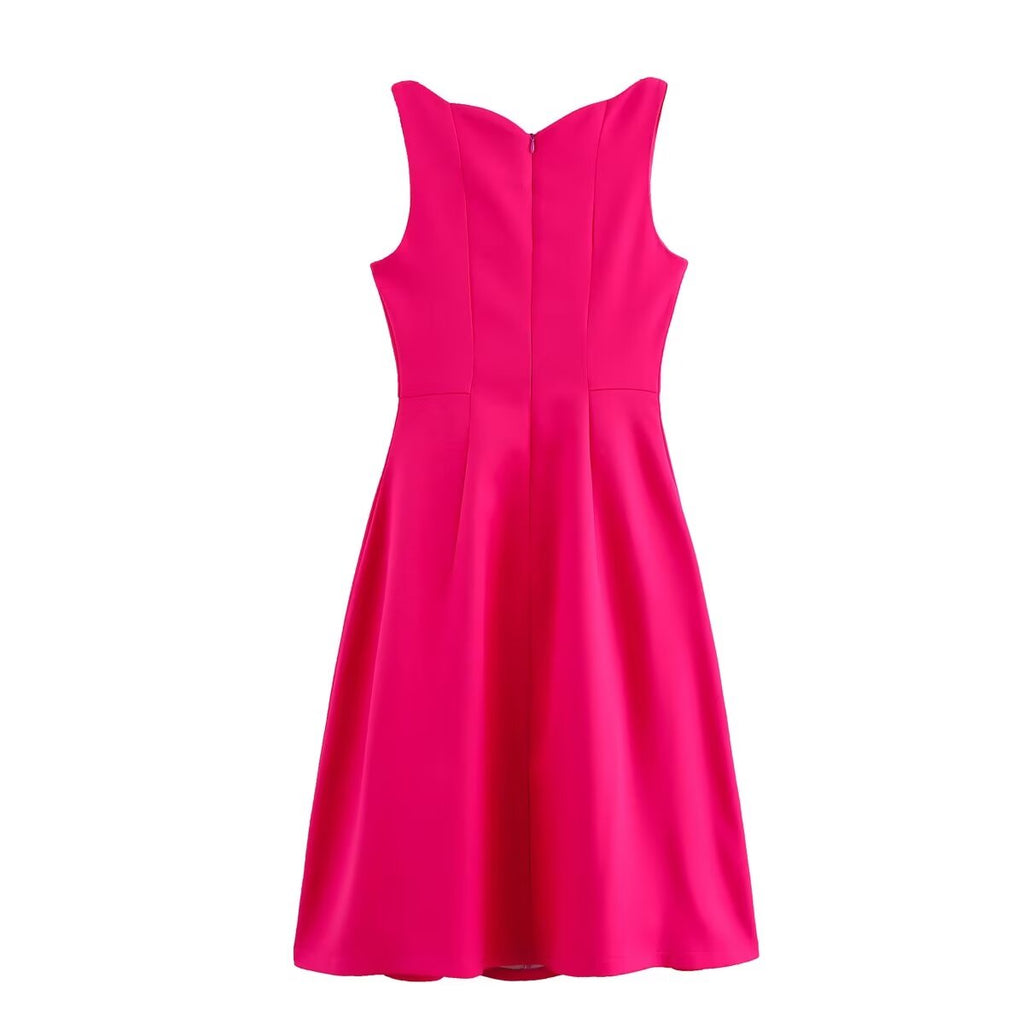 Winter Women Clothing Simple Thin Stereo Bowknot Decoration Dress
