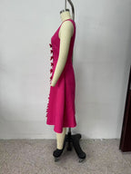 Winter Women Clothing Simple Thin Stereo Bowknot Decoration Dress