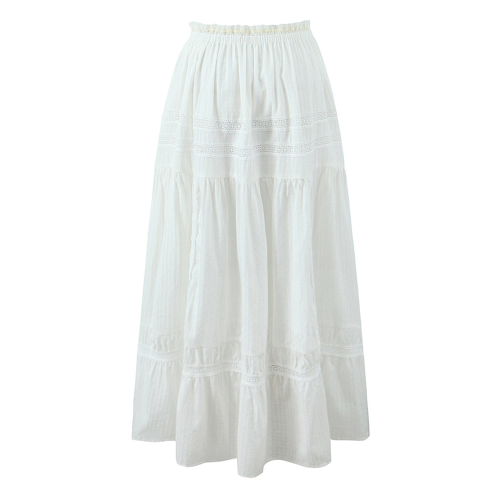 Women's Spring Summer French Lace Top and Skirt Two-Piece Set