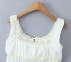 Women's Spring Summer French Lace Top and Skirt Two-Piece Set