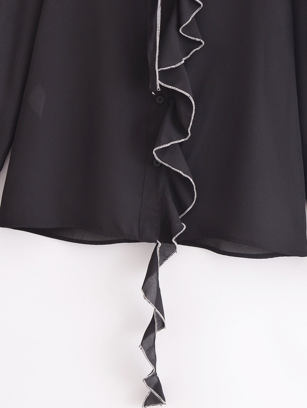 Women's Design Contrast Color Layered Decorative Long Sleeved Shirt Spring Loose Figure Flattering Graceful Tops