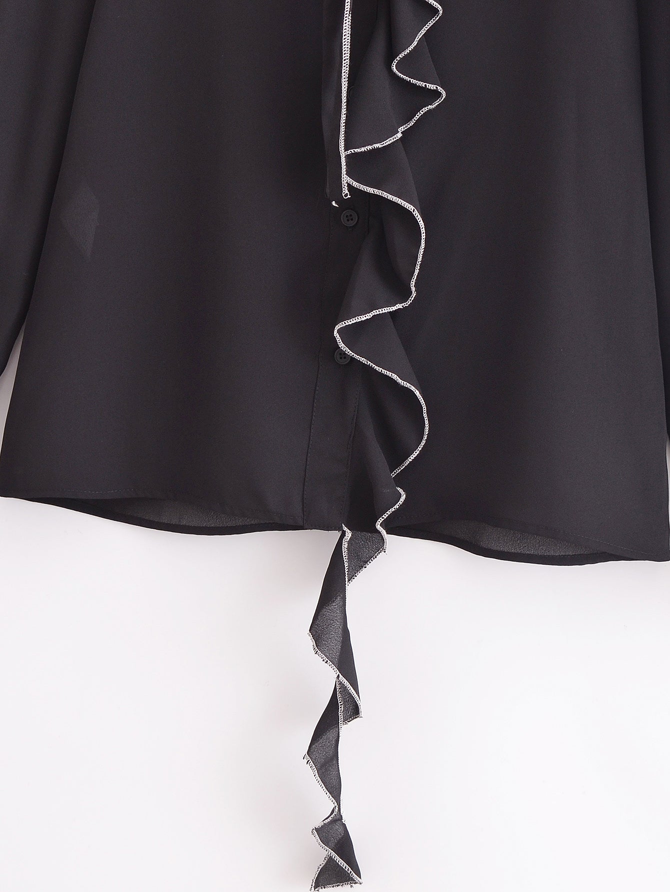 Women's Design Contrast Color Layered Decorative Long Sleeved Shirt Spring Loose Figure Flattering Graceful Tops