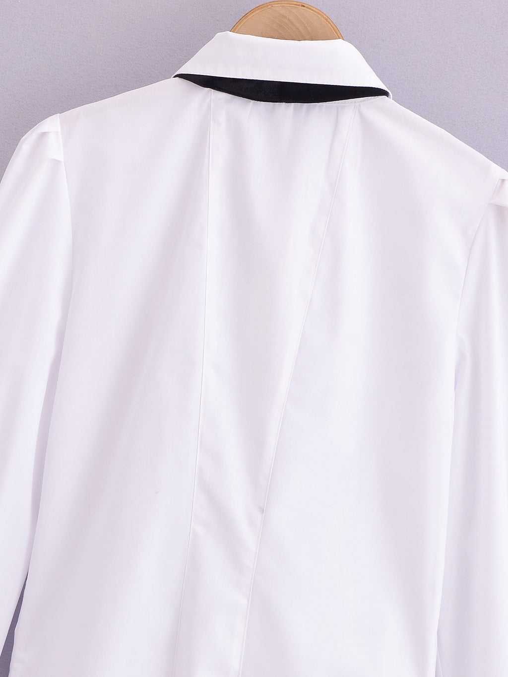Women's Winter Women Clothing Velvet Bowknot Decoration Office Shirt